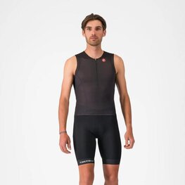 CASTELLI Ujjatlan kerékpáros mez - FREE SPEED 3 TOP - fekete