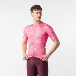 CASTELLI Rövid ujjú kerékpáros mez - GIRO109 TROFEO - rózsaszín