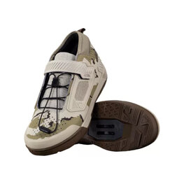 LEATT Kerékpáros cipő - CLIP 4.0 - szürke/barna