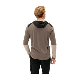 VAUDE póló - QIMSA HOODY - barna/fekete