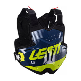 LEATT hát- és mellkasvédő - CHEST PROTECTOR 1.5 TORQUE - fekete/kék/sárga