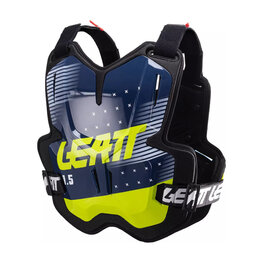 LEATT hát- és mellkasvédő - CHEST PROTECTOR 1.5 TORQUE - fekete/kék/sárga