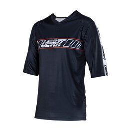 LEATT Rövid ujjú kerékpáros mez - MTB ENDURO 3.0 - fekete