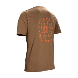 LEATT Rövid ujjú kerékpáros póló - CORE - barna