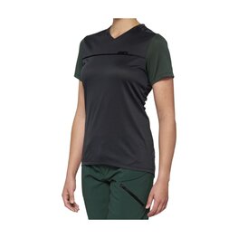 100% SPEEDLAB Rövid ujjú kerékpáros mez - RIDECAMP W - szürke/zöld