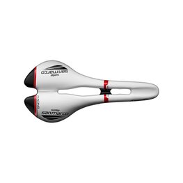 SELLE SAN MARCO ülés - ASPIDE OPEN-FIT RACING NARROW - fehér/fekete/piros
