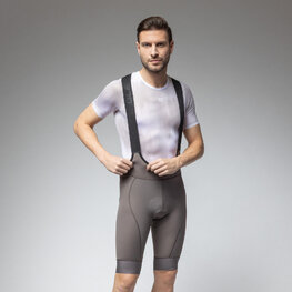 ALÉ Rövid kerékpáros nadrág kantárral - MAGIC COLOUR PR-E - barna