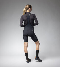 ALÉ Rövid kerékpáros nadrág kantárral - PR-E MAGIC COLOUR - fekete