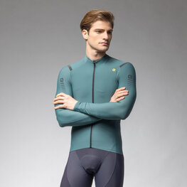 ALÉ Hosszú ujjú kerékpáros mez - WARM RACE - zöld