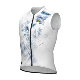 ALÉ Ujjatlan kerékpáros mez - MIRROR PR-E - fehér/kék