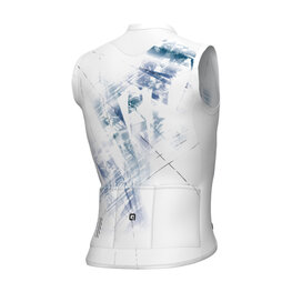 ALÉ Ujjatlan kerékpáros mez - MIRROR PR-E - fehér/kék