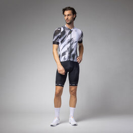 ALÉ Rövid ujjú kerékpáros mez - TRACE PRAGMA - fehér/fekete