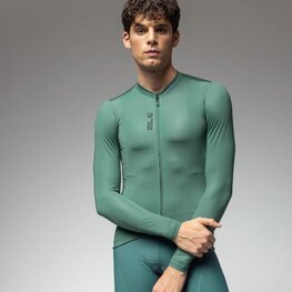 ALÉ Hosszú ujjú kerékpáros mez nyári - COLOR BLOCK PRAGMA - zöld