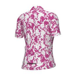 ALÉ Rövid ujjú kerékpáros mez - ESSENZA PRAGMA - fehér/rózsaszín