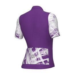 ALÉ Rövid ujjú kerékpáros mez - PALM PR-E - ciklámen/fehér