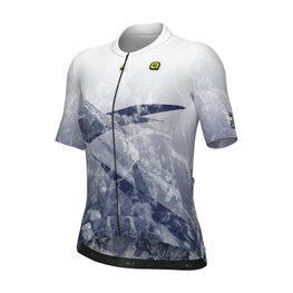 ALÉ Rövid ujjú kerékpáros mez - QUARTZ PR-E - fehér/kék