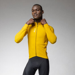 ALÉ Hosszú ujjú kerékpáros mez - PRAGMA FONDO 3.0 - sárga