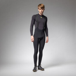 ALÉ Hosszú kerékpáros nadrág kantárral - STONES CARGO 2.0 - fekete