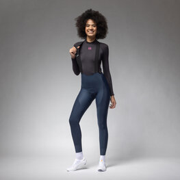 ALÉ Hosszú kerékpáros nadrág kantárral - R-EV1 VOLTAGE - kék