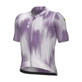 ALÉ Rövid ujjú kerékpáros mez - PR-E ARGON - fehér/lila