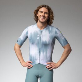 ALÉ Rövid ujjú kerékpáros mez - PR-E ARGON - fehér/kék