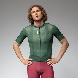 ALÉ Rövid ujjú kerékpáros mez - PRAGMA DEEP - zöld