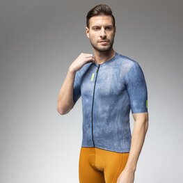 ALÉ Rövid ujjú kerékpáros mez - PRAGMA DEEP - kék