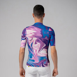 ALÉ Rövid ujjú kerékpáros mez - SMOOTHIE - kék/lila