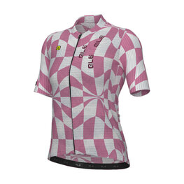 ALÉ Rövid ujjú kerékpáros mez - MULTIVERSO 2.0 PR-E - fehér/piros