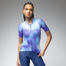 ALÉ Rövid ujjú kerékpáros mez - PR-E ARGON - lila/kék