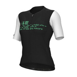 ALÉ Rövid ujjú kerékpáros mez - MEGABYTE 2.0 PR-E - fekete/fehér