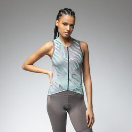 ALÉ Ujjatlan kerékpáros mez - PRAGMA SURFACE PR-E - világoszöld/barna