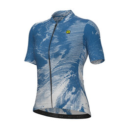 ALÉ Rövid ujjú kerékpáros mez - PR-E FAN - kék/fehér