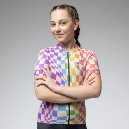 ALÉ Rövid ujjú kerékpáros mez - MULTIVERSO 2.0 KID - színes