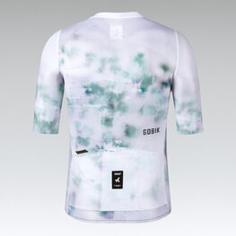 GOBIK Rövid ujjú kerékpáros mez - ATTITUDE 2.0 - fehér/zöld