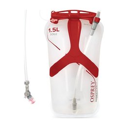 OSPREY víztartályos hátizsák - HYDRAULICS LT 1.5L RESERVOIR II - áttetsző/piros