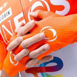 GOBIK Kerékpáros kesztyű rövid ujjal - VIPER - narancssárga