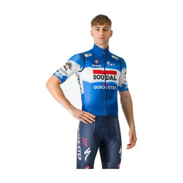 CASTELLI Kerékpáros mellény - SOUDAL QUICK-STEP 2024 PRO LIGHT WIND - kék/fehér/piros