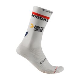 CASTELLI Klasszikus kerékpáros zokni - ROSSO CORSA PRO 18 SOUDAL QUICK-STEP 2026 - fehér