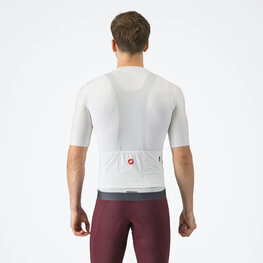 CASTELLI Rövid ujjú kerékpáros mez - ESPRESSO - fehér