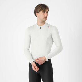 CASTELLI Hosszú ujjú kerékpáros mez nyári - ESPRESSO - fehér