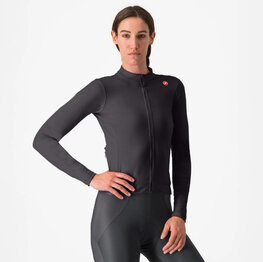 CASTELLI Hosszú ujjú kerékpáros mez - ESPRESSO THERMAL W - fekete