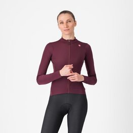 CASTELLI Hosszú ujjú kerékpáros mez - ESPRESSO THERMAL W LS - piros