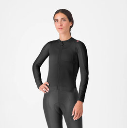 CASTELLI Hosszú ujjú kerékpáros mez nyári - ESPRESSO - fekete