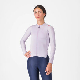 CASTELLI Hosszú ujjú kerékpáros mez nyári - ESPRESSO - lila