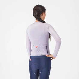 CASTELLI Hosszú ujjú kerékpáros mez nyári - ESPRESSO - lila