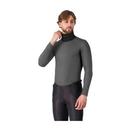 CASTELLI Hosszú ujjú kerékpáros póló - FLANDERS 2 HIGH NECK - szürke