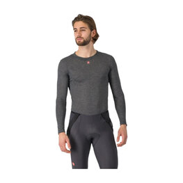 CASTELLI Hosszú ujjú kerékpáros póló - MEDIO BASE LAYER - szürke
