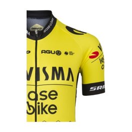 AGU Rövid ujjú kerékpáros mez - REPLICA VISMA | LEASE A BIKE W 2024 - sárga/fekete