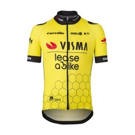 AGU Rövid ujjú kerékpáros mez - REPLICA VISMA | LEASE A BIKE K 2024 - sárga/fekete